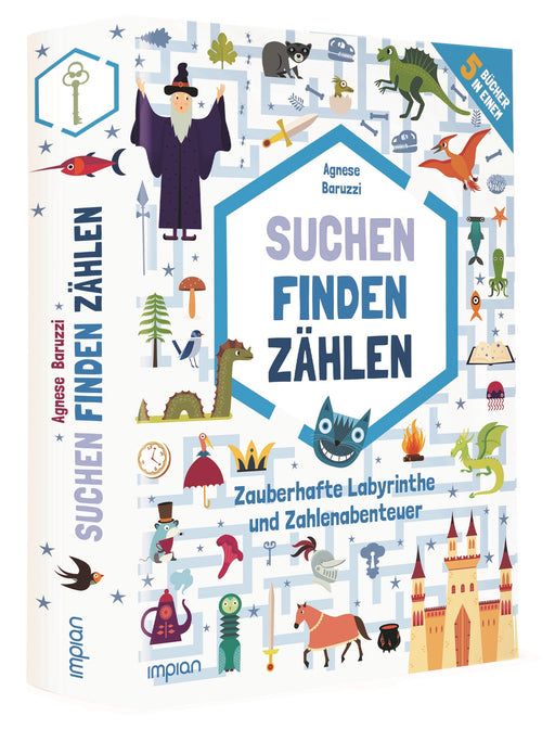 Suchen, Finden, Zählen: Zauberhafte Labyrinthe und Zahlenabenteuer (5 Bücher in einem) - Impian GmbH